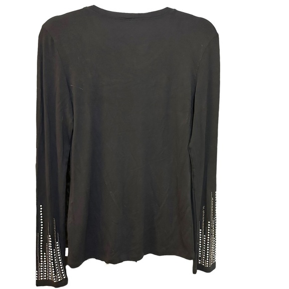 Cowgirl Legend Long Sleeve Black Sparkly Rhinestone Top Concert Country Small - Picture 2 of 5